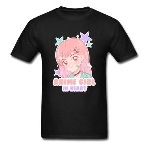 Anime Girl In Heart Cute Ultra Cotton T-Shirt - black