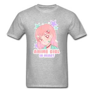 Anime Girl In Heart Cute Ultra Cotton T-Shirt - heather gray