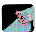 Gunslinger Girl Plaid Mouse Pad - white