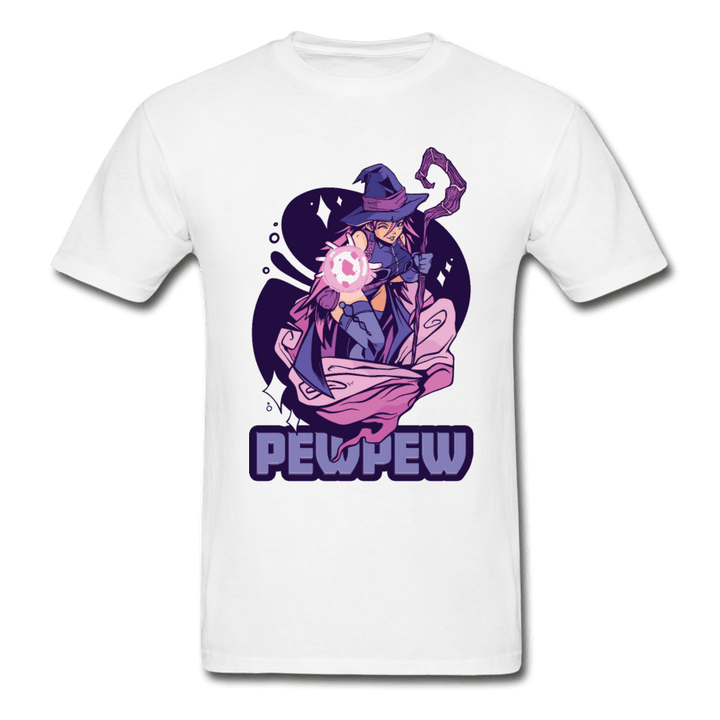Pew Pew Magical Witch Ultra Cotton T-Shirt - white
