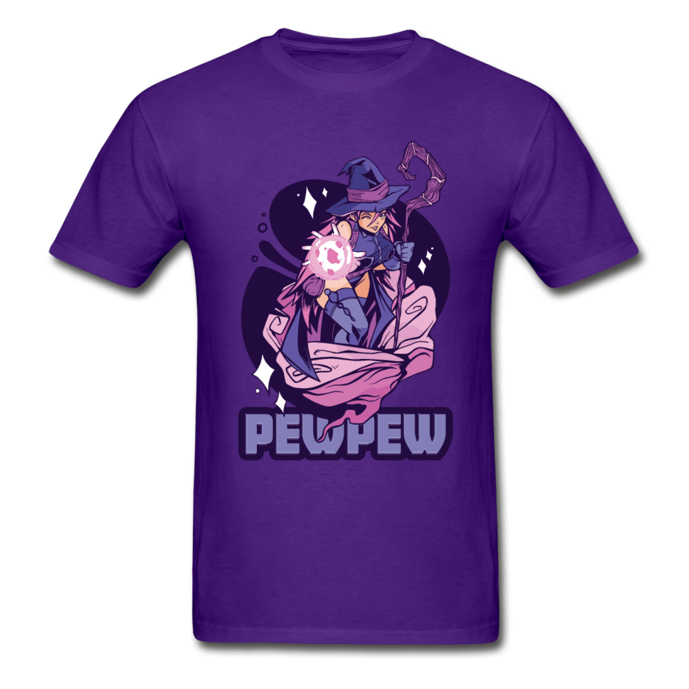 Pew Pew Magical Witch Ultra Cotton T-Shirt - purple
