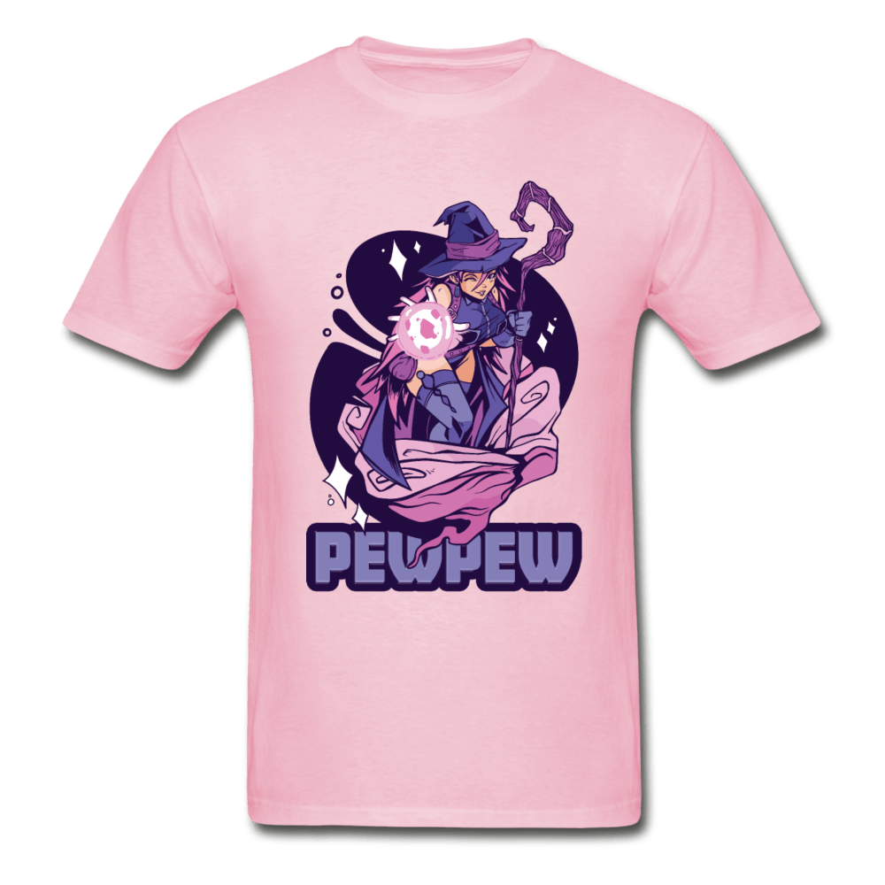 Pew Pew Magical Witch Ultra Cotton T-Shirt - light pink