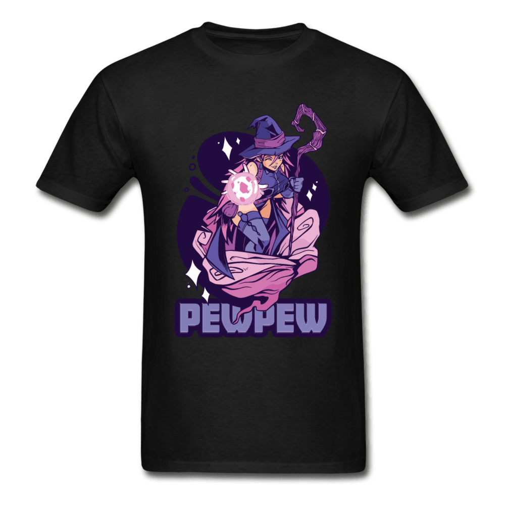 Pew Pew Magical Witch Ultra Cotton T-Shirt - black