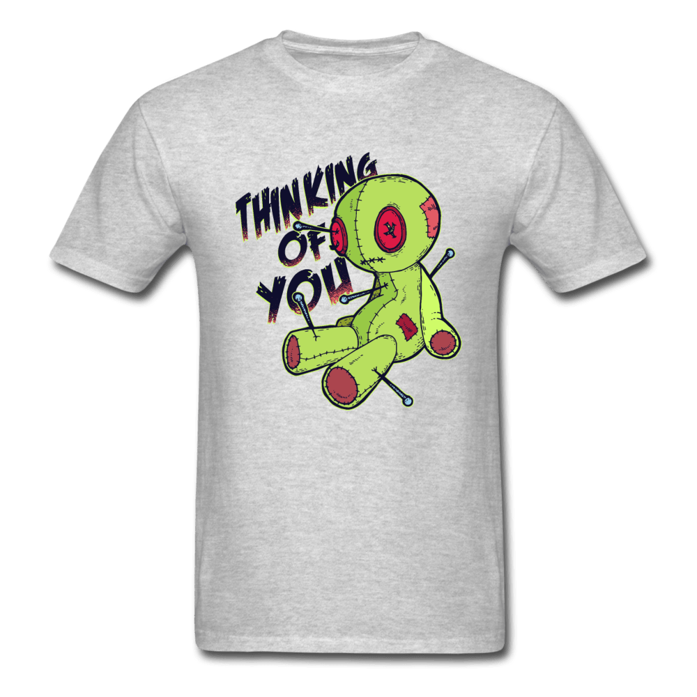 Thinking of You Voodoo Doll Funny Unisex T-Shirt - heather gray