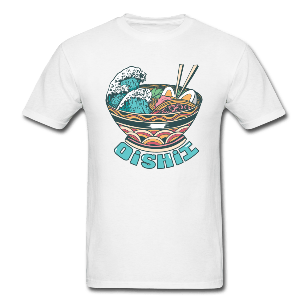 Oishii Desu! Ramen Ocean Unisex T-Shirt - white