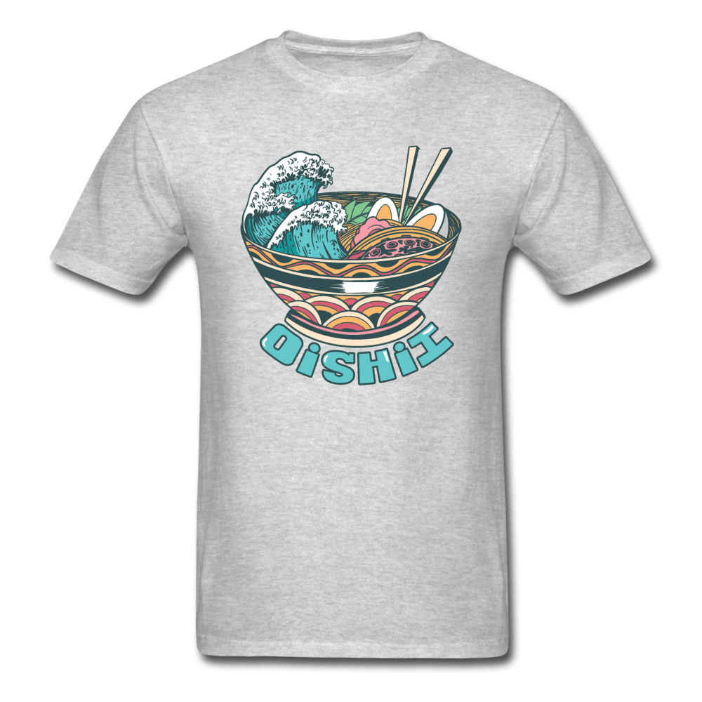 Oishii Desu! Ramen Ocean Unisex T-Shirt - heather gray