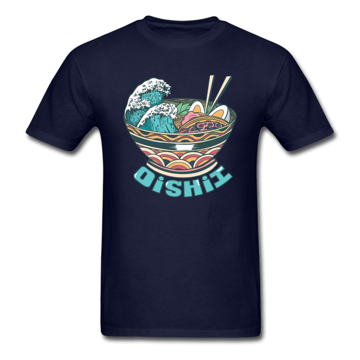 Oishii Desu! Ramen Ocean Unisex T-Shirt - navy