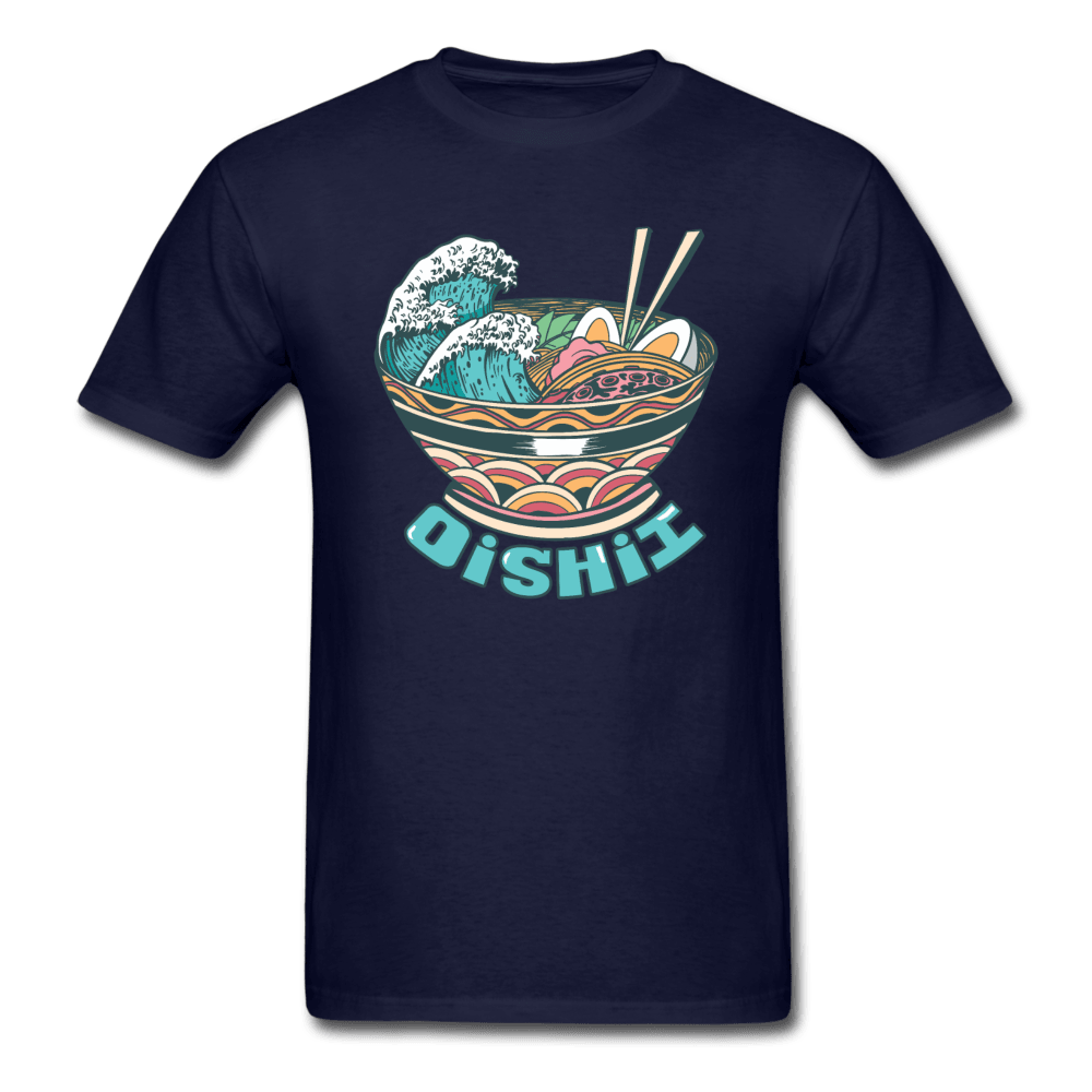 Oishii Desu! Ramen Ocean Unisex T-Shirt - navy