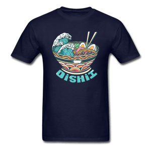 Oishii Desu! Ramen Ocean Unisex T-Shirt - navy