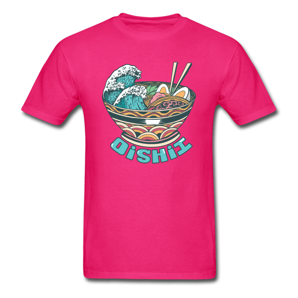 Oishii Desu! Ramen Ocean Unisex T-Shirt - fuchsia