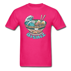 Oishii Desu! Ramen Ocean Unisex T-Shirt - fuchsia