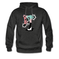 Punk Gunslinger Anime Girl Hoodie - charcoal gray