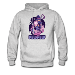 Pew Pew Magical Witch Hoodie - ash 