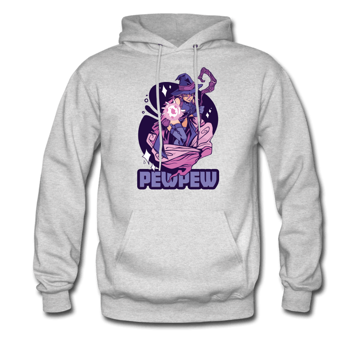 Pew Pew Magical Witch Hoodie - ash 