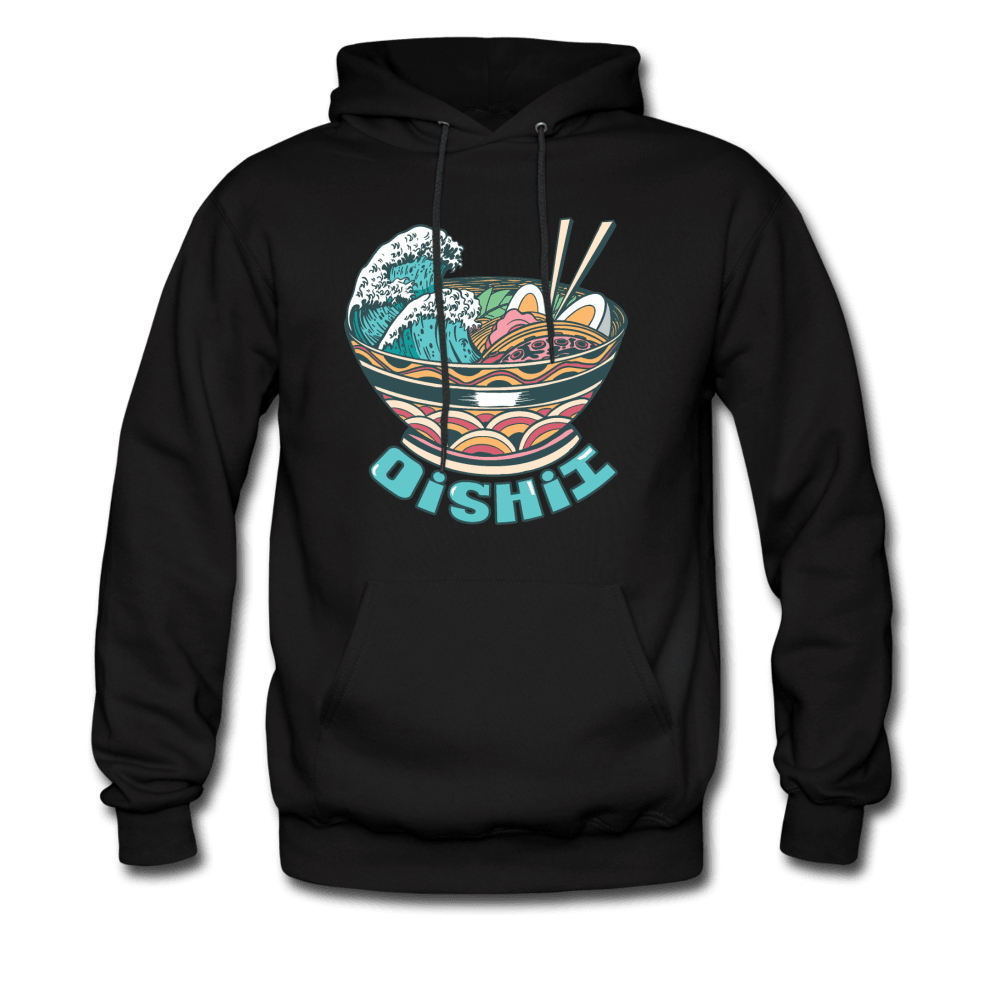 Oishii Desu! Ramen Ocean Hoodie - black