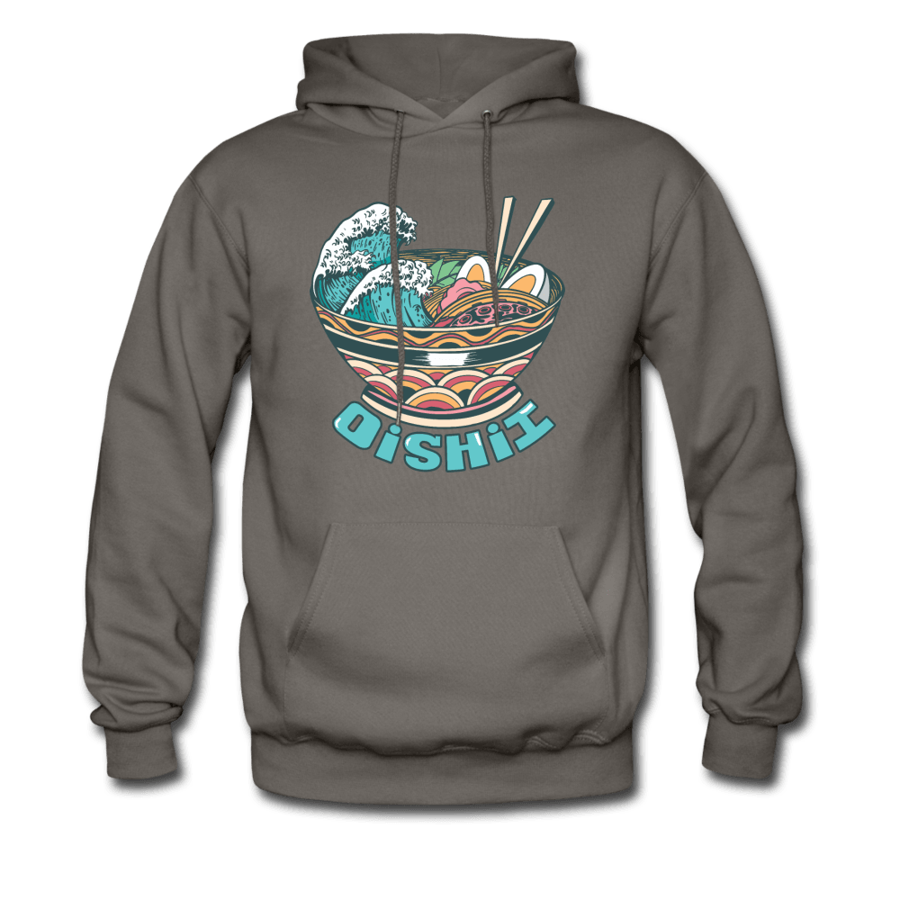 Oishii Desu! Ramen Ocean Hoodie - asphalt gray