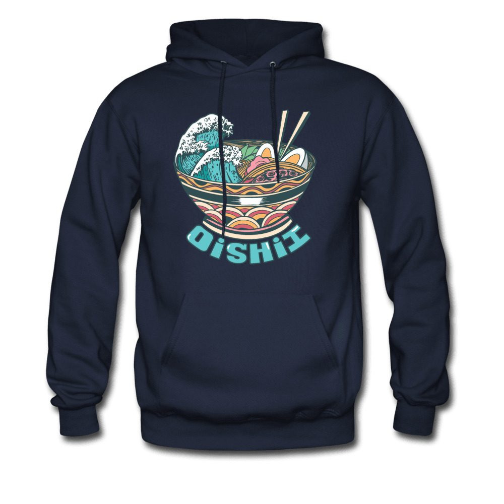 Oishii Desu! Ramen Ocean Hoodie - navy