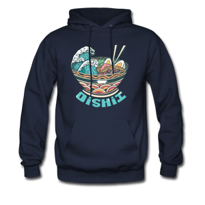 Oishii Desu! Ramen Ocean Hoodie - navy