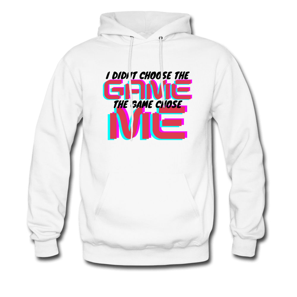 I didn't Choose the Game The Game Chose Me Hoodie - white