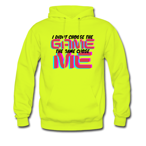 I didn't Choose the Game The Game Chose Me Hoodie - safety green