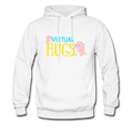 Virtual Hugs Cute Dinosaurs Hoodie - white
