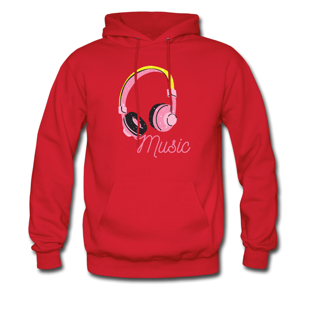 Music Is My Soul Hoodie - red