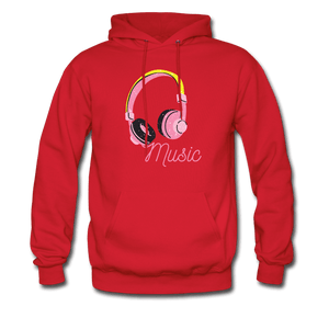 Music Is My Soul Hoodie - red