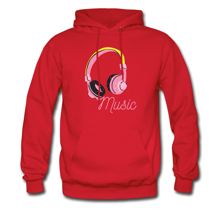 Music Is My Soul Hoodie - red