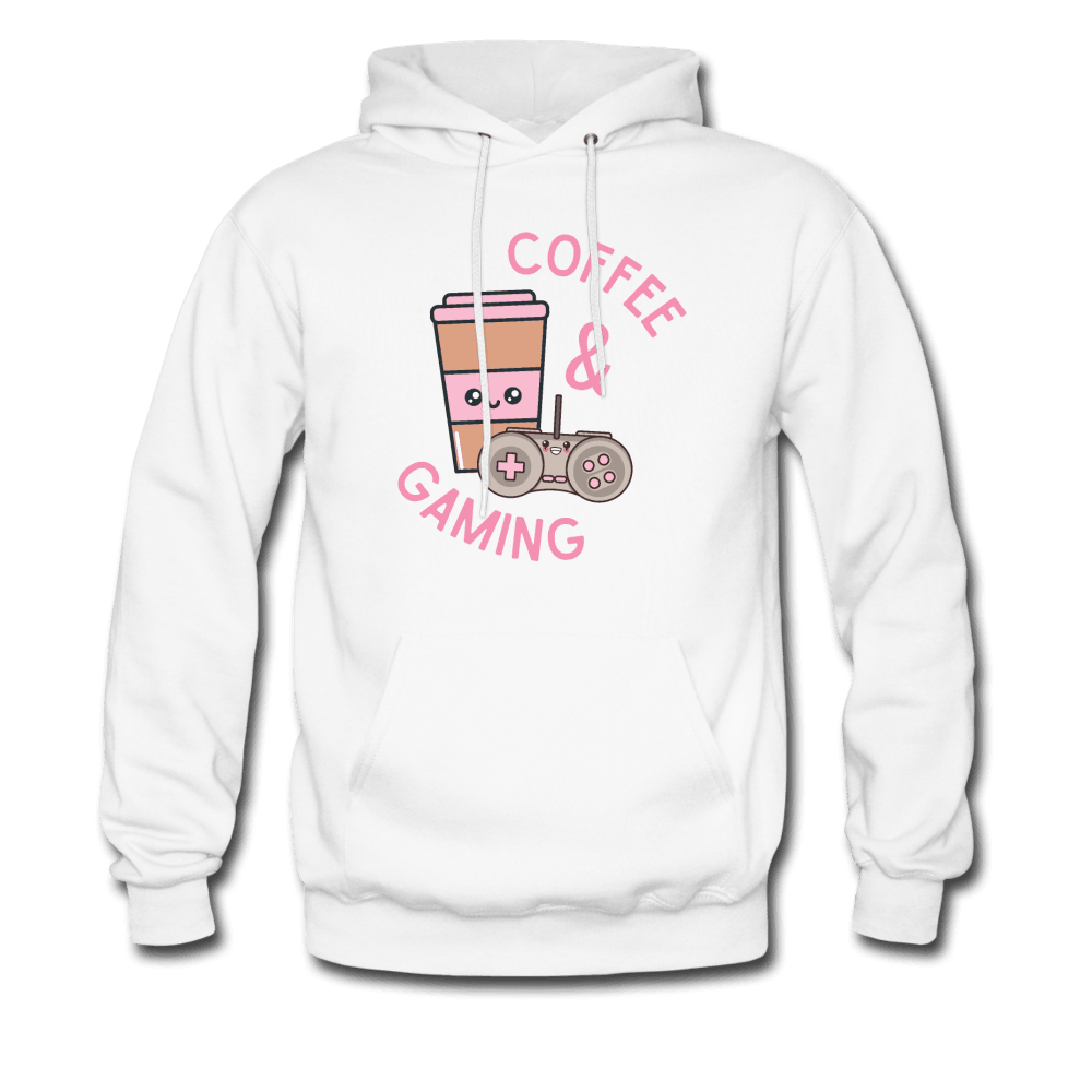 Coffee and Gaming Hoodie - white