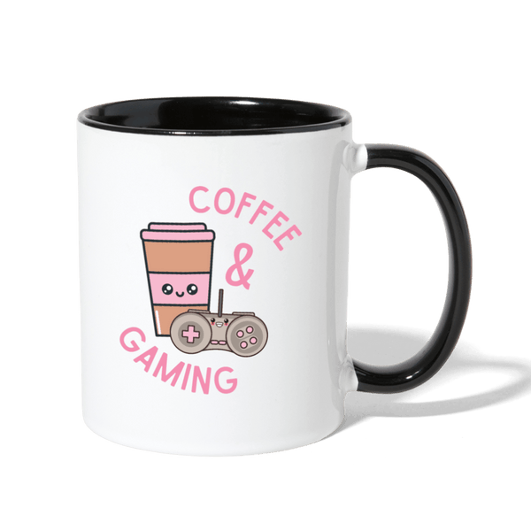 Coffee and Gaming Cute Mug - white/black