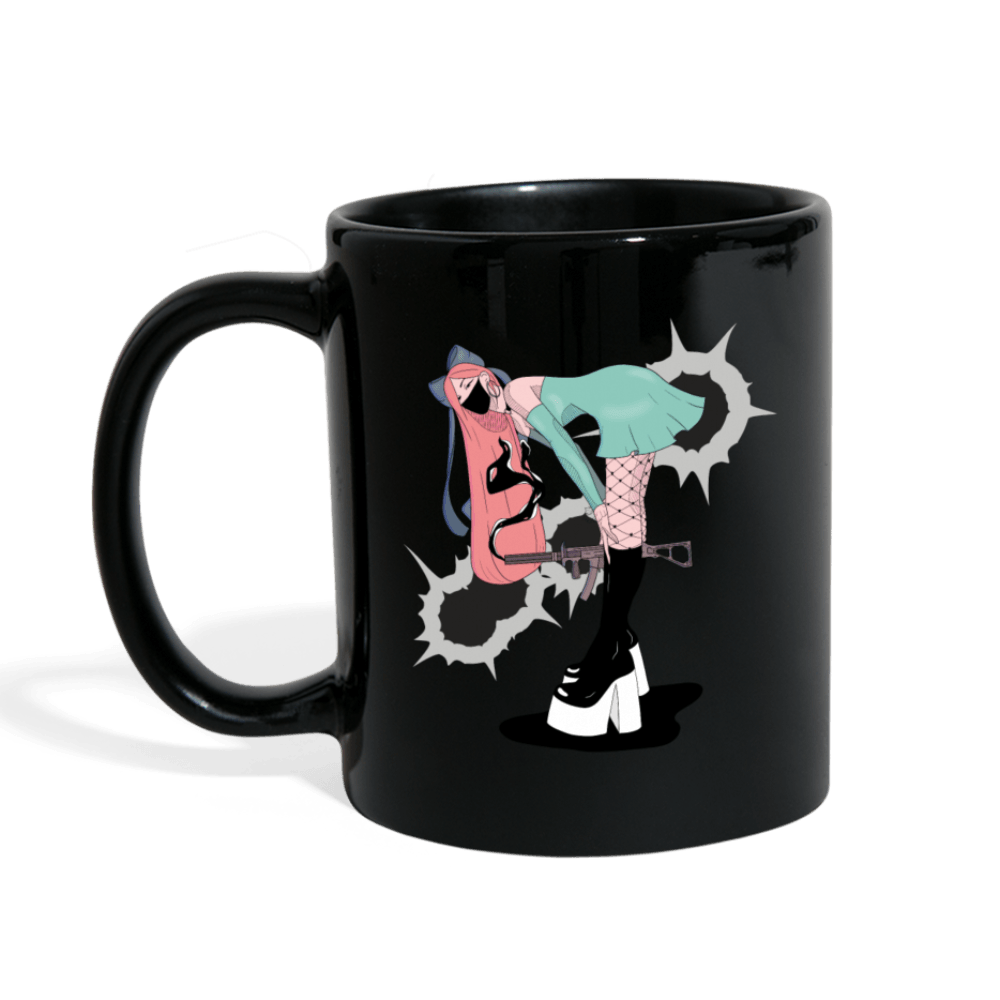 Gunslinger Anime Girl Mug - black