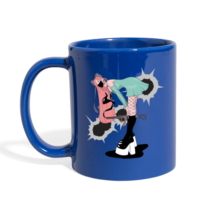 Gunslinger Anime Girl Mug - royal blue