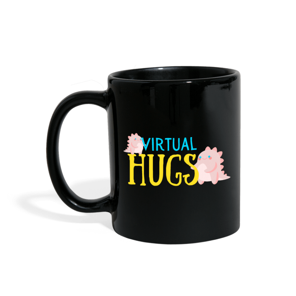 Virtual Hugs Cute Dinosaurs Mug - black
