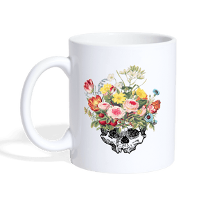 Even in Death, Life Blooms Mug - white