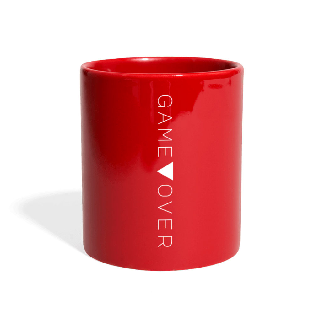 Game Over Glitch Gaming Mug - red