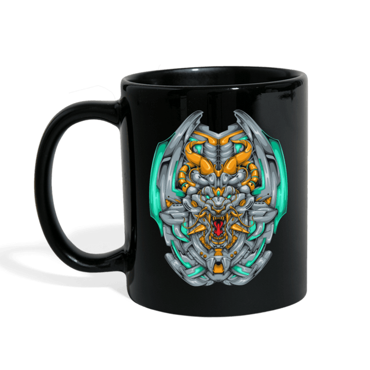 Mecha Dragon Emerald Mug - black