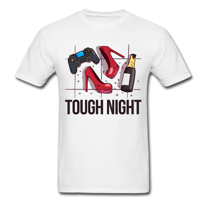 Tough Night Gaming Girl T-Shirt - white