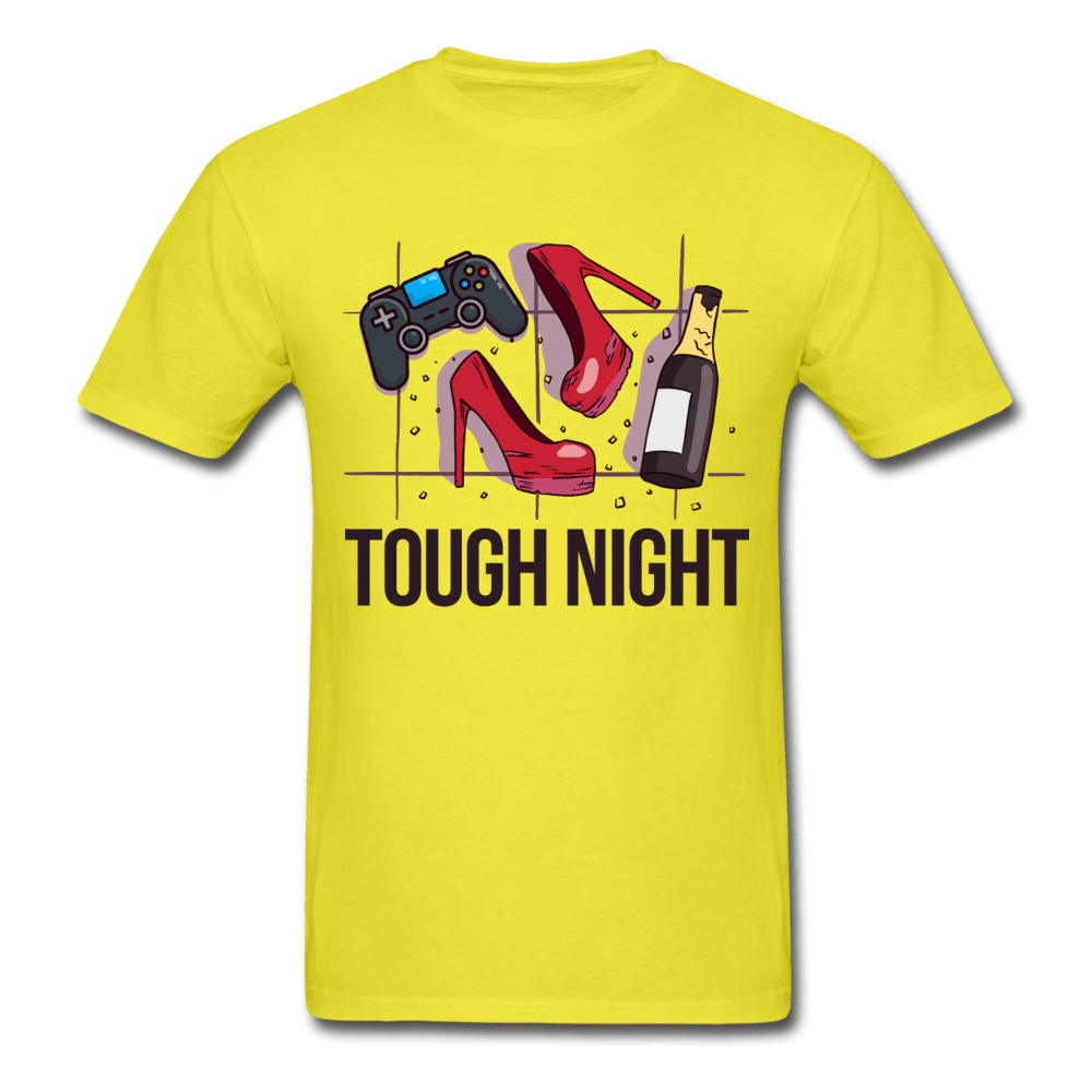 Tough Night Gaming Girl T-Shirt - yellow
