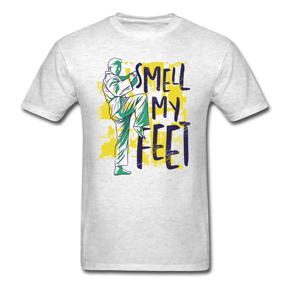 Smell My Feet Funny Taekwondo Unisex T-Shirt - light heather gray