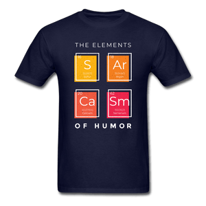 The Elements of Humor Sarcasm Unisex T-Shirt - navy