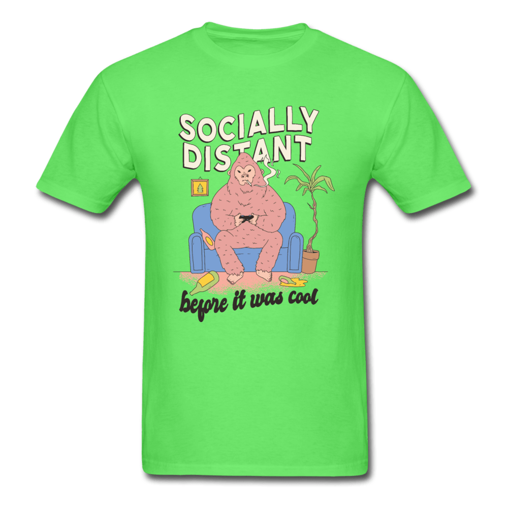Socially Distant Before It Was Cool Gaming Gorilla Unisex T-Shirt - kiwi