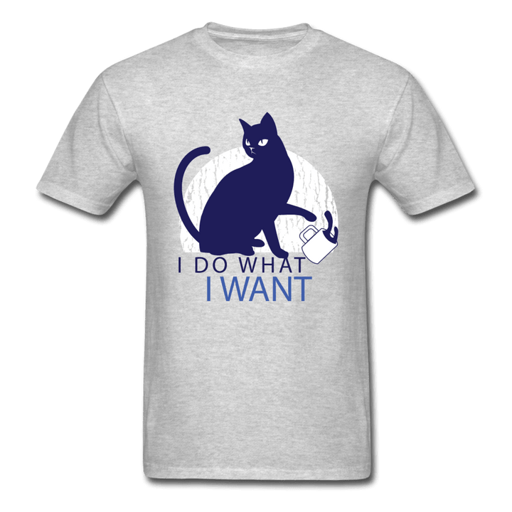 I Do What I Want Sassy Cat Unisex T-Shirt - heather gray