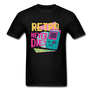 Retro Never Dies Play Everywhere Unisex T-Shirt - black