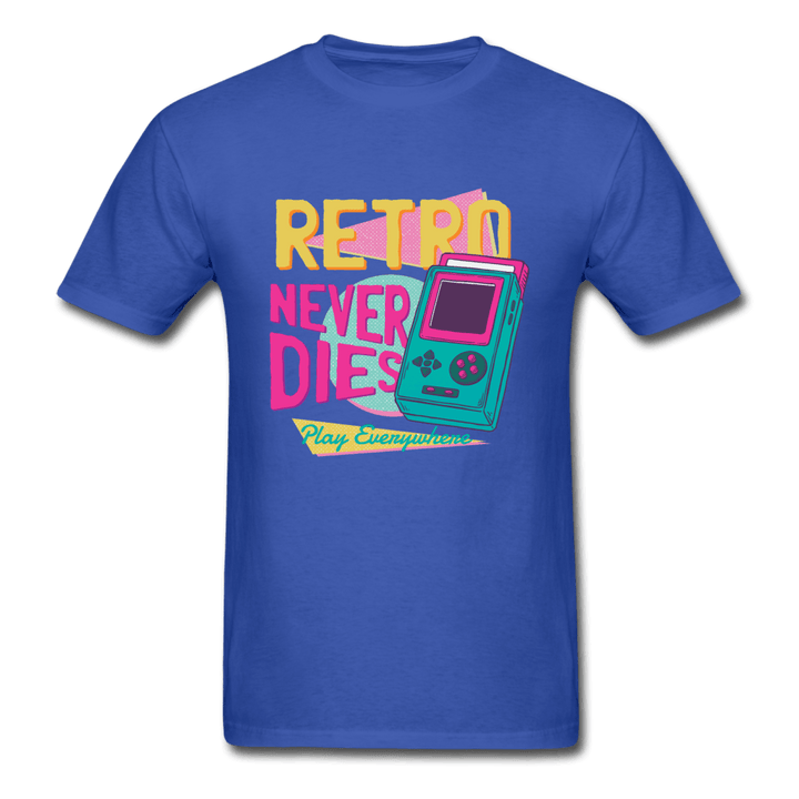 Retro Never Dies Play Everywhere Unisex T-Shirt - royal blue