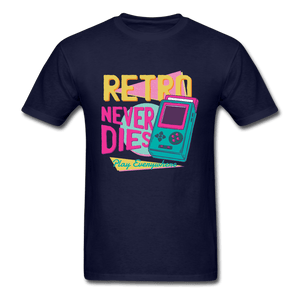 Retro Never Dies Play Everywhere Unisex T-Shirt - navy