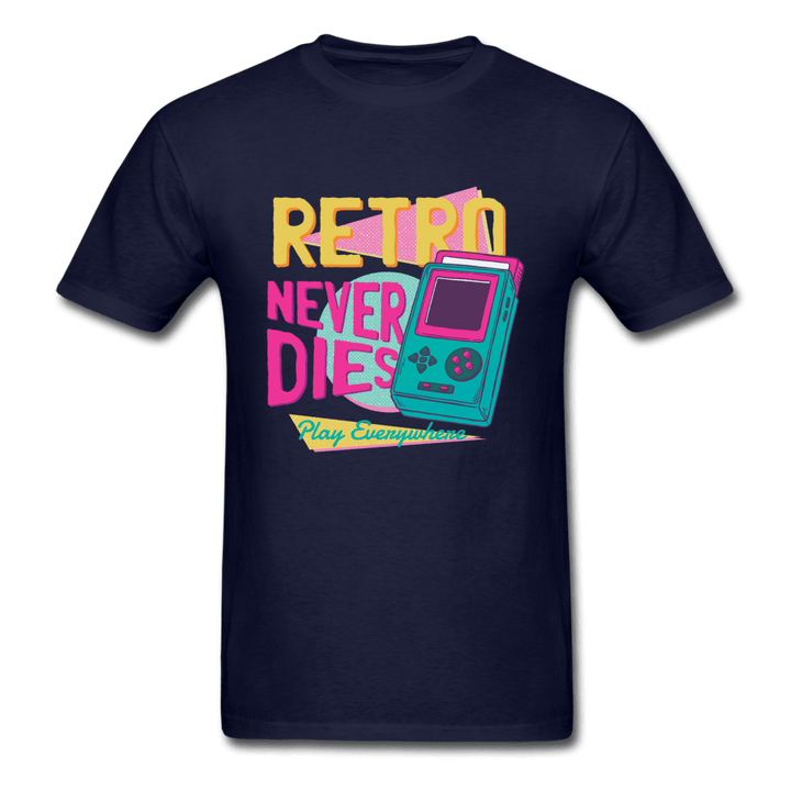 Retro Never Dies Play Everywhere Unisex T-Shirt - navy