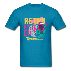 Retro Never Dies Play Everywhere Unisex T-Shirt - turquoise