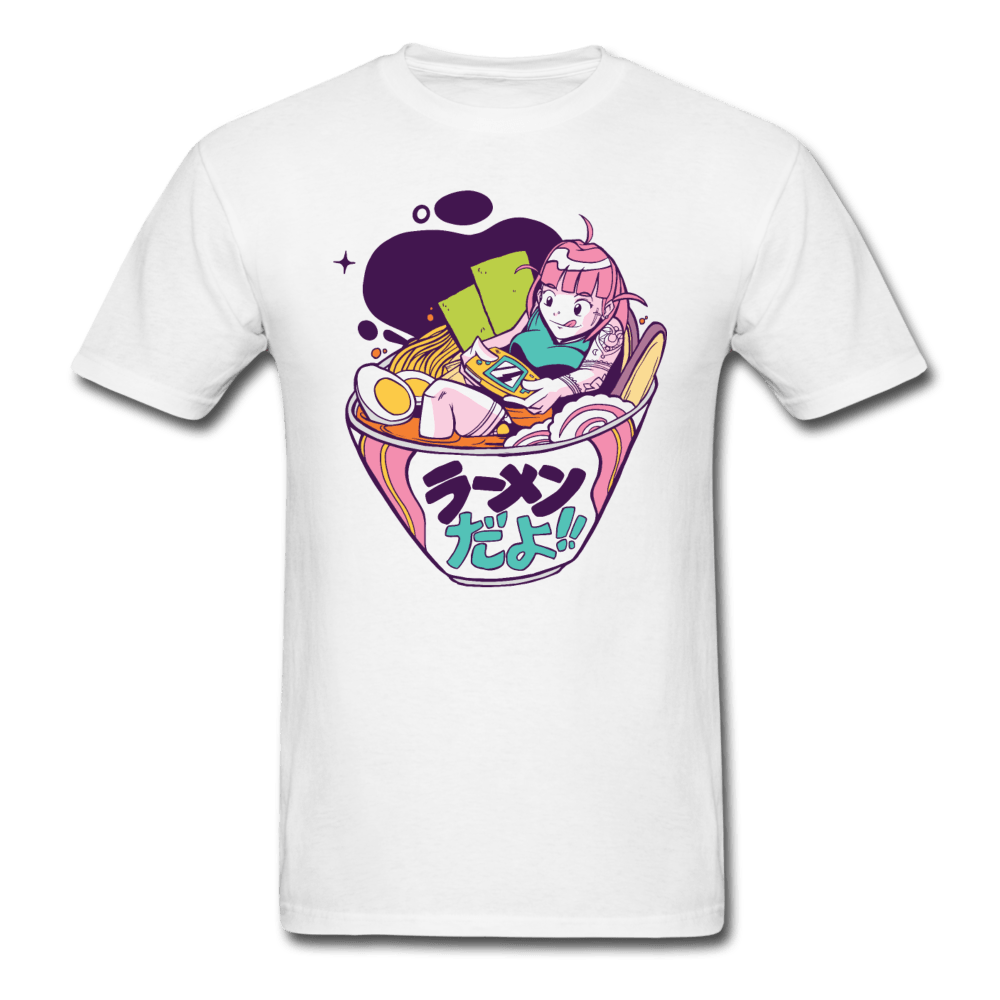 Ramen x Gaming Collab Anime Girl Unisex T-Shirt - white
