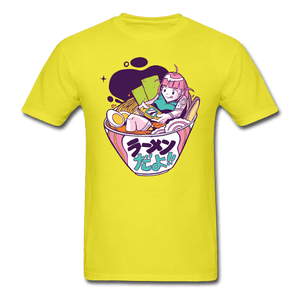 Ramen x Gaming Collab Anime Girl Unisex T-Shirt - yellow