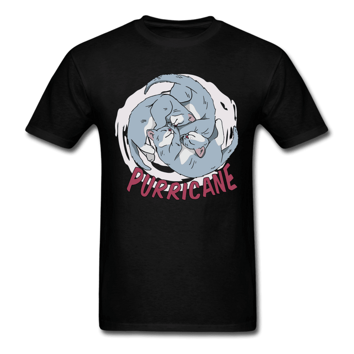 Purricane Cat Cyclone Unisex T-Shirt - black